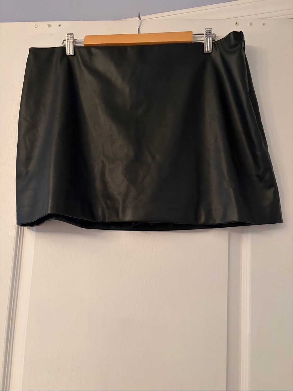 Abercrombie & Fitch Black Faux Leather Mini Skirt